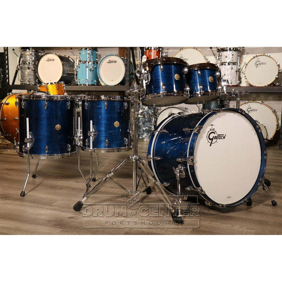 Gretsch USA Custom 5pc Drum Set Azure Gloss - image 1