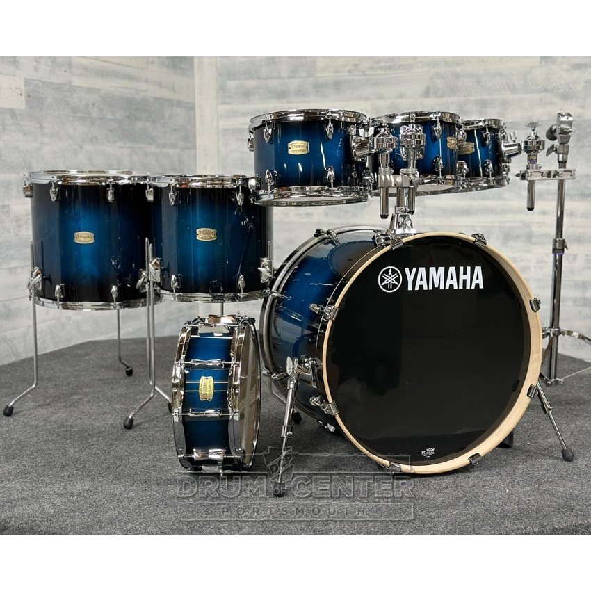 Yamaha Stage Custom Birch 7pc Drum Set 22/8/10/12/14/16/14 Deep Blue Sunburst - image 1