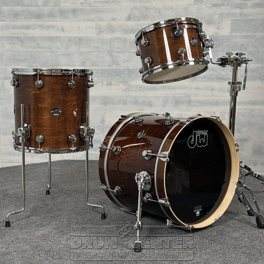 DW Performance 3pc Drum Set 18/12/14 Walnut Lacquer - image 1