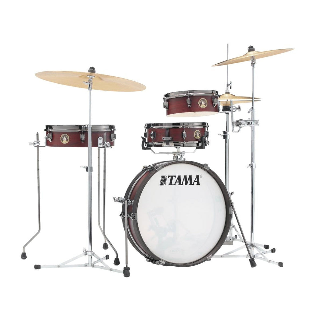 Tama Club-JAM Pancake 4pc Drum Set Burgundy Walnut Wrap - image 1