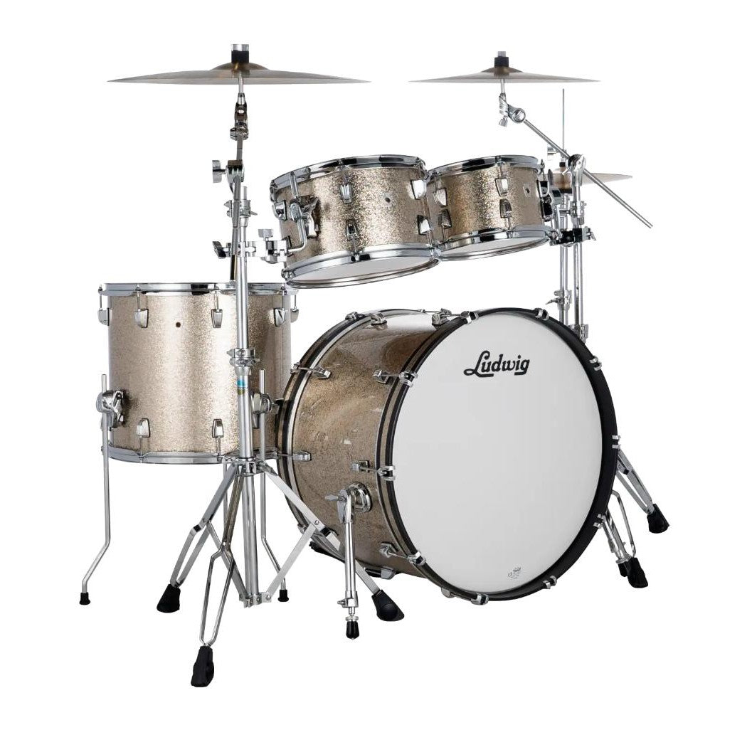 Ludwig Neusonic Rapid Mod2 4-Piece Drum Set - Titanium Super Sparkle - image 1