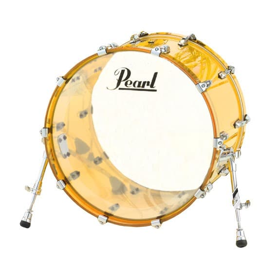 Pearl Crystal Beat Acrylic Bass Drum 24 x 14 in Tangerine Glass - image 1