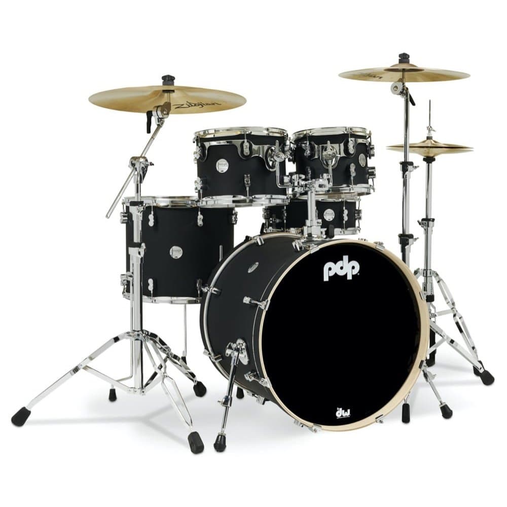 PDP Concept Maple 5pc Drum Set Satin Black - image 1
