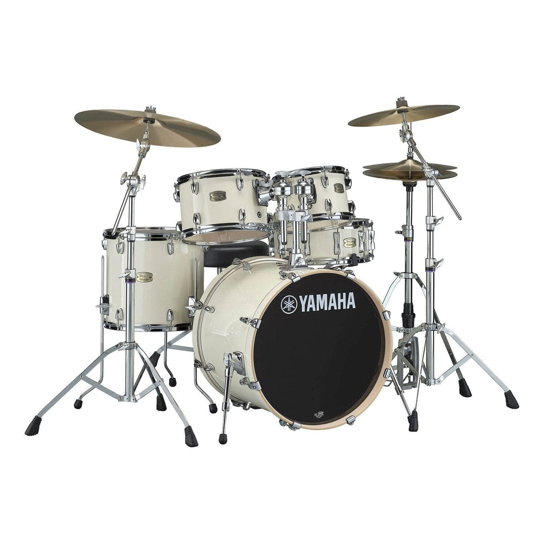Yamaha Stage Custom Birch 5pc Drum Set with 20" Bass Drum Classic White - image 1