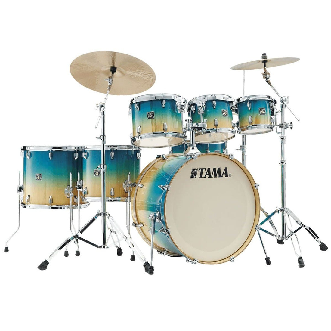 Tama Superstar Classic 7pc Drum Set Caribbean Lacebark Pine Fade - image 1