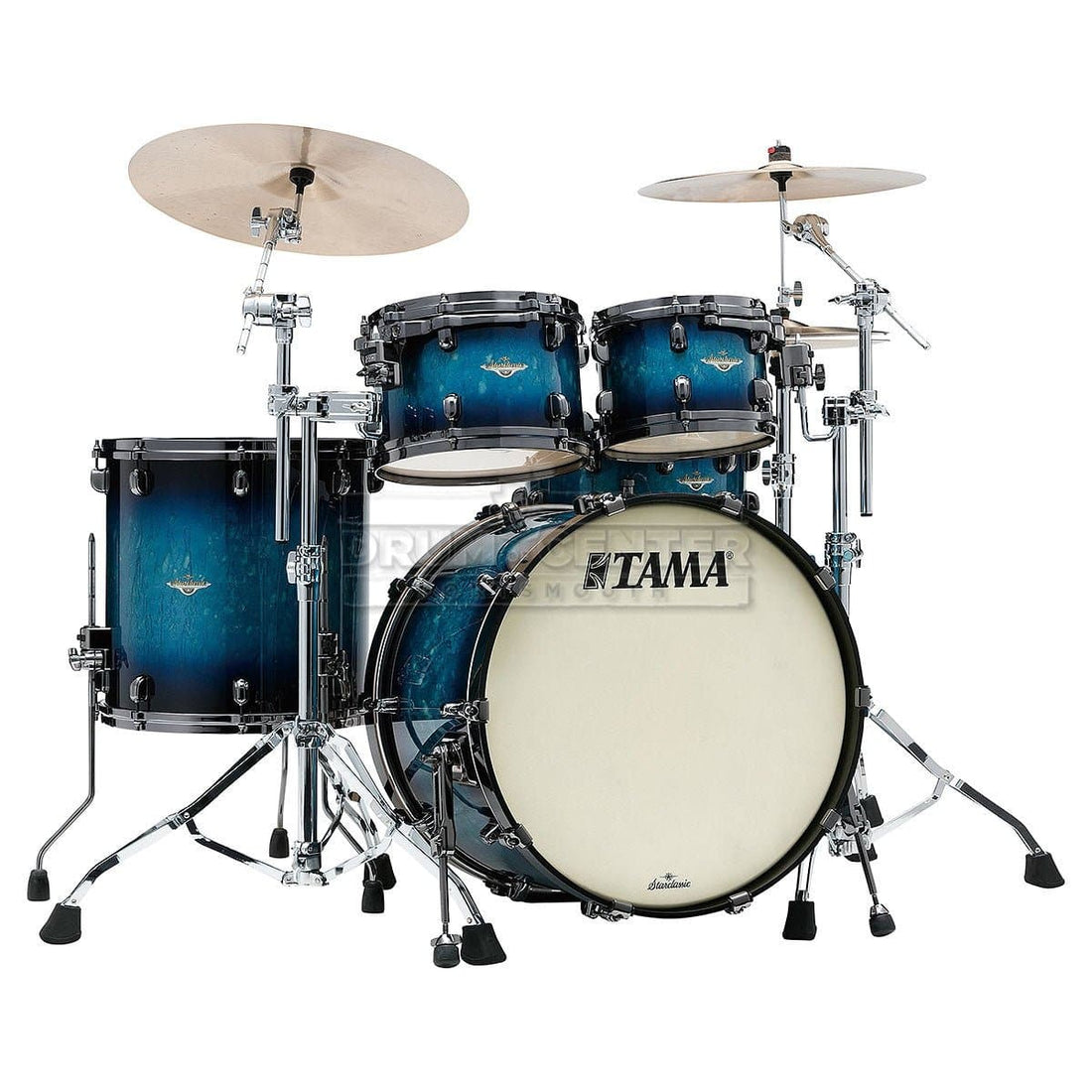 Tama Starclassic Maple 4pc Drum Set Molten Electric Blue Burst w/Black Nickel Hardware - image 1