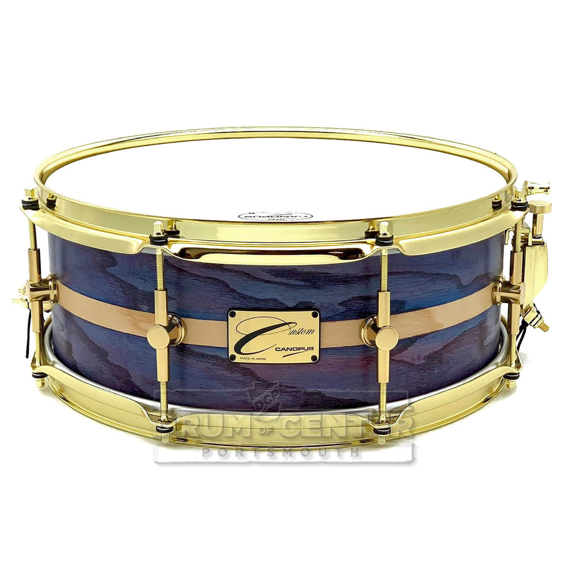 Canopus Ash Snare Drum 14x5.5 Parallel Peacock Oil with Brass Hardware - image 1