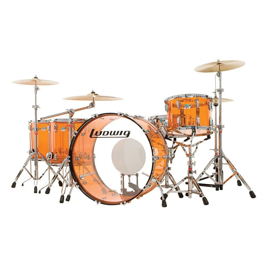 Ludwig Vistalite Zep 4-Piece Drum Set - Amber - image 1