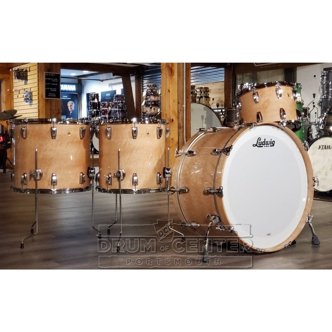Ludwig Legacy Maple Bonham 4-Piece Drum Set - Birdseye Maple - image 1