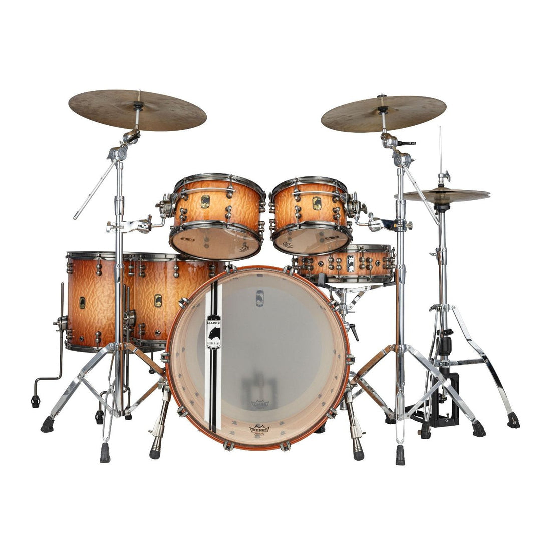 Mapex Black Panther Design Lab Versatus 5pc Drum Set Peach Burl Burst - image 1