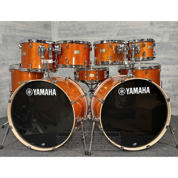 Yamaha Stage Custom Birch 9pc Drum Set 22" Double Bass Honey Amber - image 1