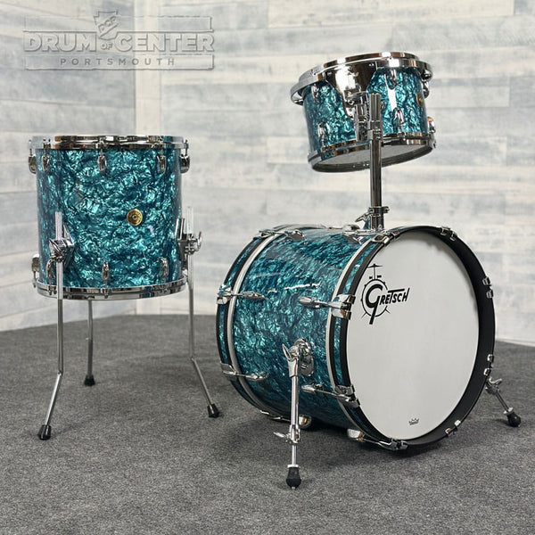 Gretsch USA Custom 3pc Drum Set 18/12/14 Turquoise Pearl - image 1