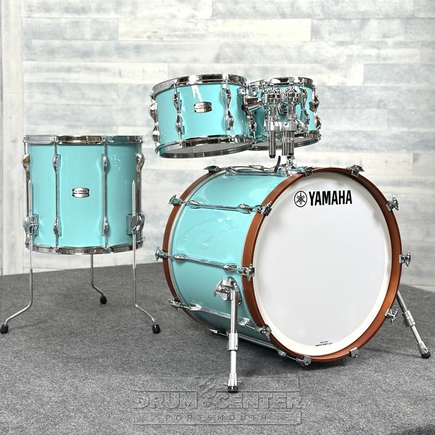 Yamaha Recording Custom 4pc Drum Set 22/10/12/16 Surf Green - image 1