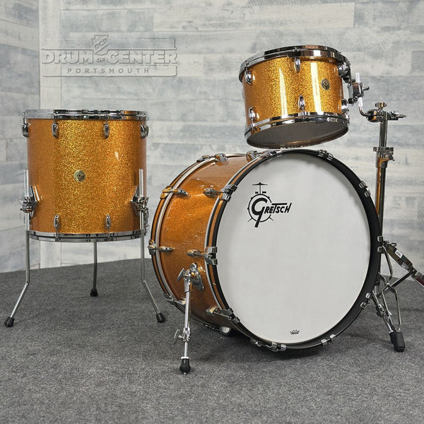 Gretsch USA Custom 3pc Drum Set 22/13/16 Gold Sparkle - image 1