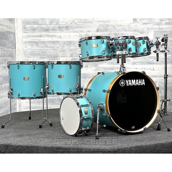 Yamaha Stage Custom Birch 7pc Drum Set 22/8/10/12/14/16/14 Matte Surf Green - image 1