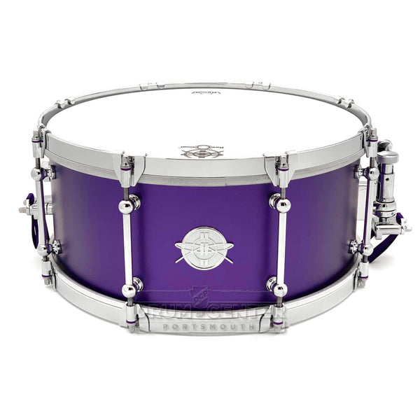 Dunnett Classic Titanium Snare Drum 14x6.5 Matte Metallic Purple w/Cold Rolled Hoops - image 1