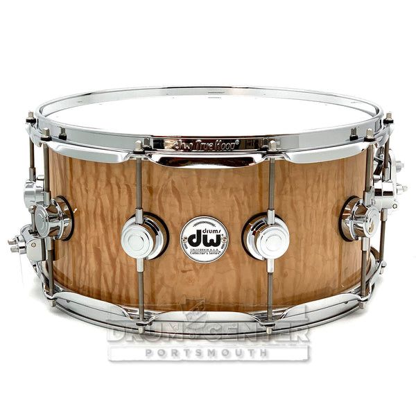 DW Collectors Maple/Purple Core Snare Drum 14x6.5 Natural Super Curl - image 1