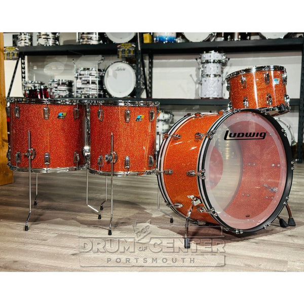 Ludwig Vistalite 4-Piece Drum Set - Amber Sparkle - image 1