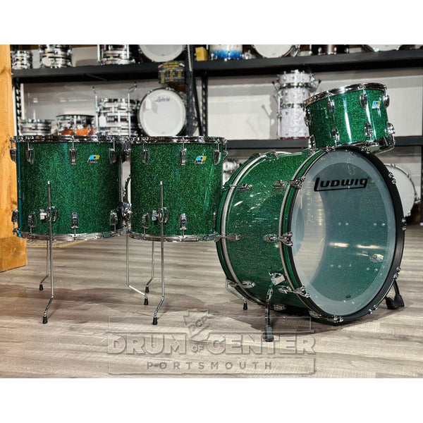 Ludwig Vistalite 4-Piece Drum Set - Green Sparkle - image 1