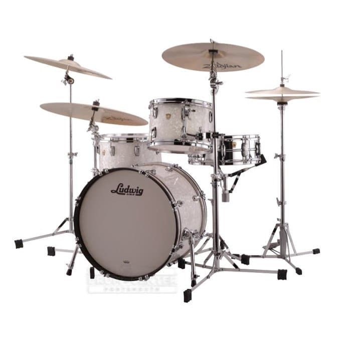 Ludwig Classic Maple Fab Drum Set - White Marine Pearl - image 1