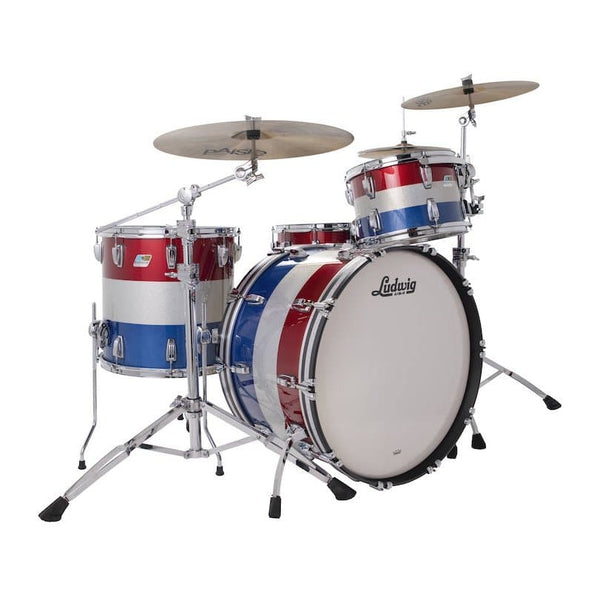 Ludwig Legacy Maple Spirit of 76 Pro Beat 3-Piece Drum Set - Red White & Blue - image 1