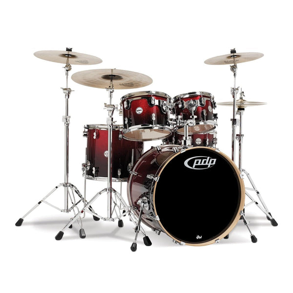 PDP Concept Maple Series 5pc Drum Set Red To Black Fade - image 1