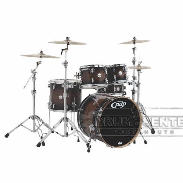 PDP Concept Exotic 5pc Drum Set Walnut Charcoal Burst - image 1