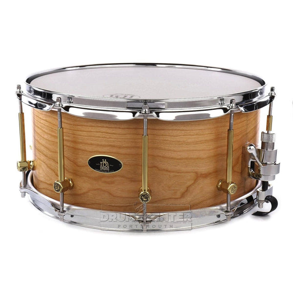 RBH Prestige Solid Cherry Snare Drum 14x6.5 with Engraved Lugs and Case - image 1