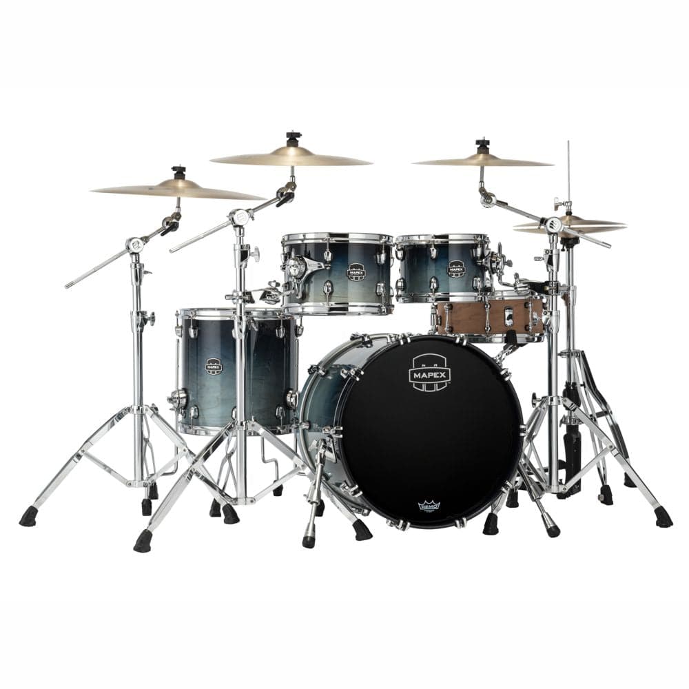 Mapex Saturn Fusion 4pc Drum Set Teal Blue Fade (No Snare) - image 1