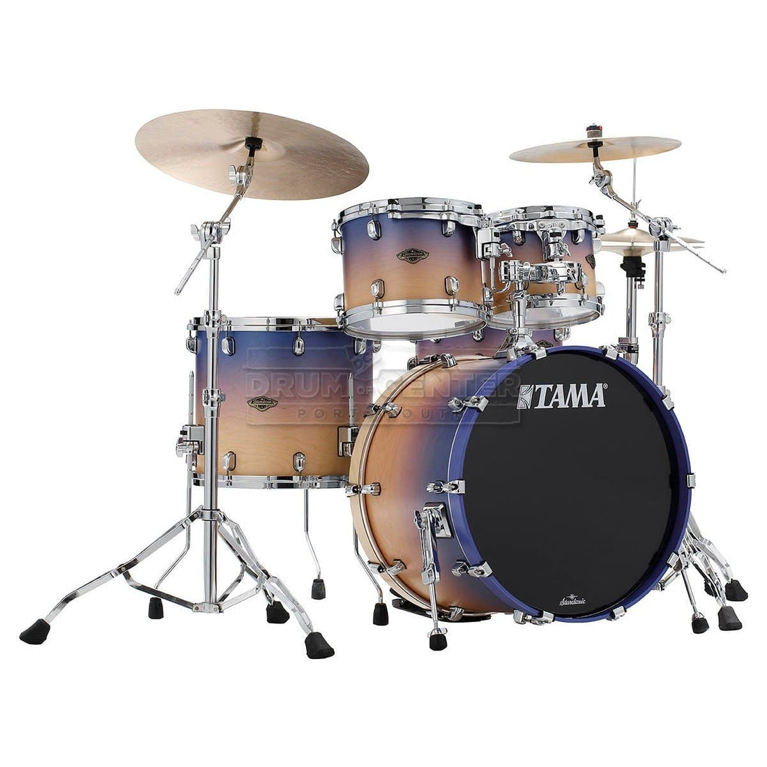 Tama Starclassic Walnut/Birch 4pc Drum Set Satin Purple Atmosphere Fade - image 1