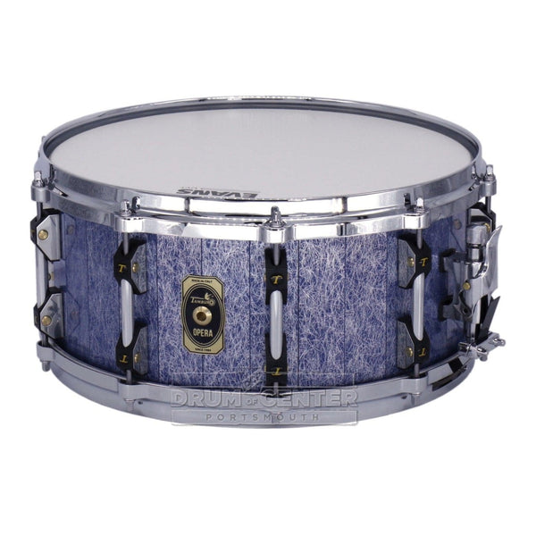 Tamburo Opera Series Stave Snare Drum 14x6.5 Fantasy Blue - image 1