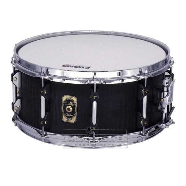 Tamburo Unika Series Snare Drum 14x6.5 Flamed Black - image 1