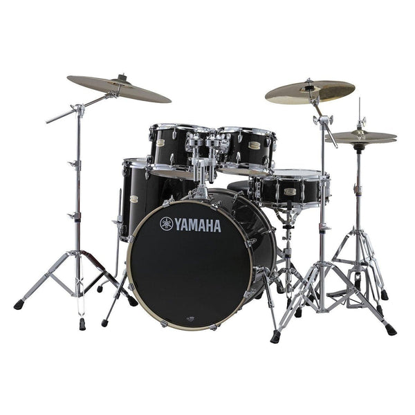 Yamaha Stage Custom Birch 5pc Drum Set with 22" Bass Drum Raven Black - image 1